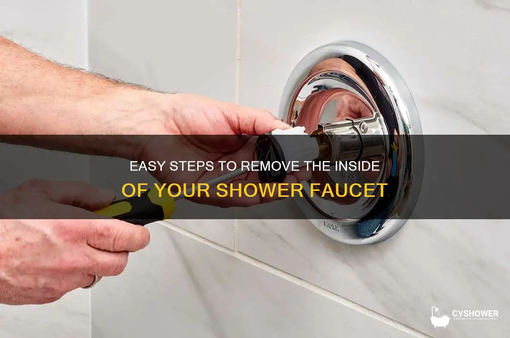 how do you get the inside of the shower faucetoff