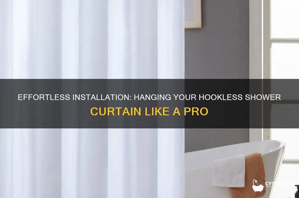 how do you hang a hookless shower curtain