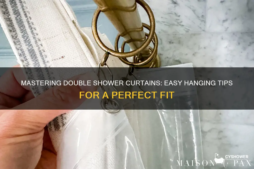 how do you hang double shower curtains