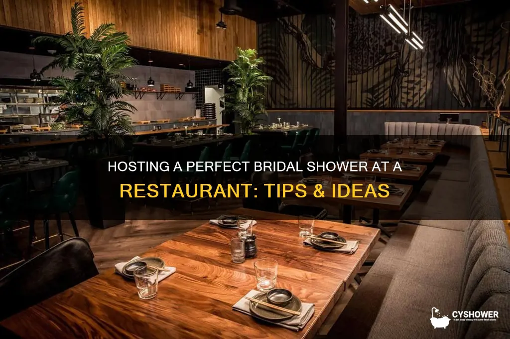 how do you host a bridal shower at a restaurant