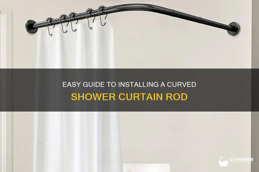 how do you install a curved shower curtain rod
