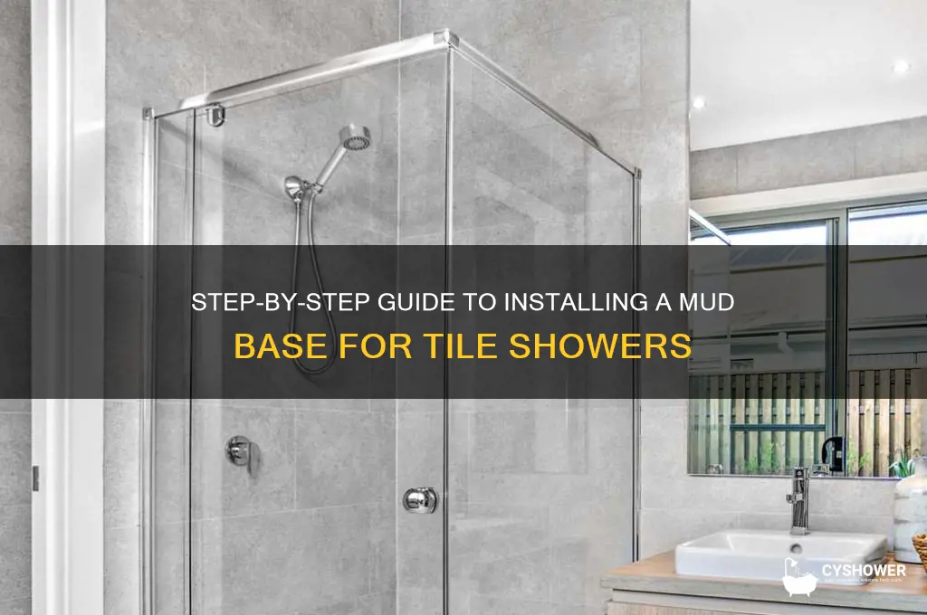 how do you install a mud base for tile shower