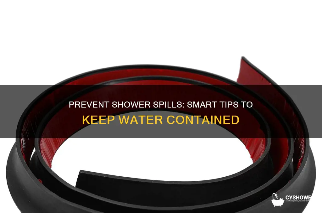 how do you keep water from spilling in the shower