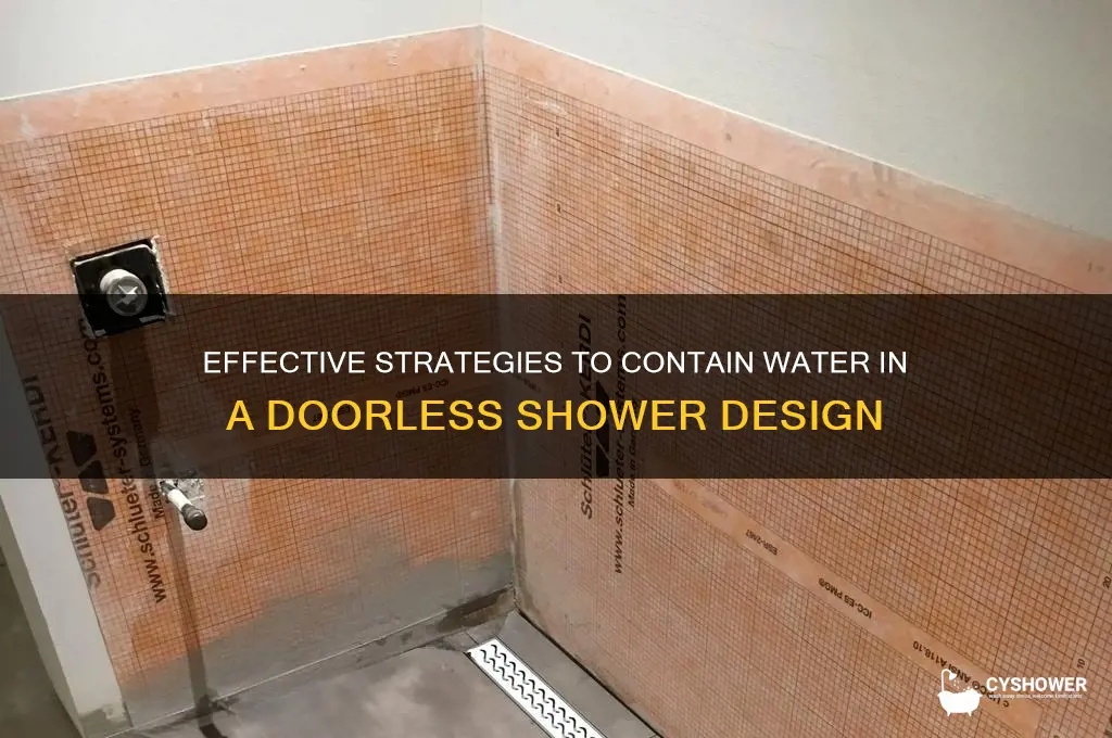 how do you keep water in a doorless shower