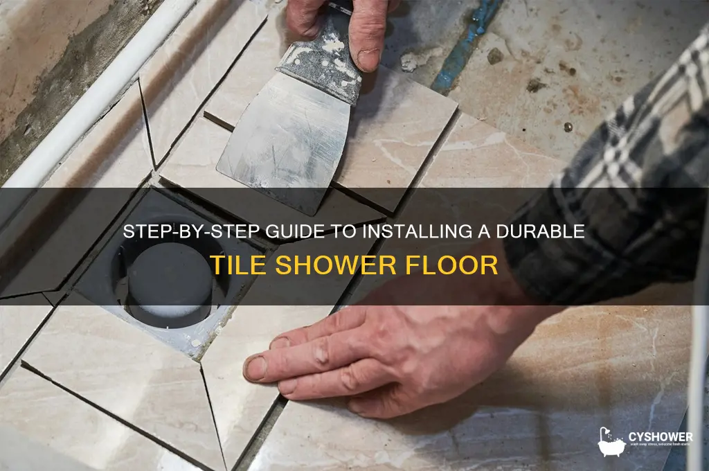 how do you make a tile shower floor