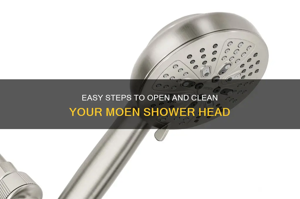 how do you open a moen shower head
