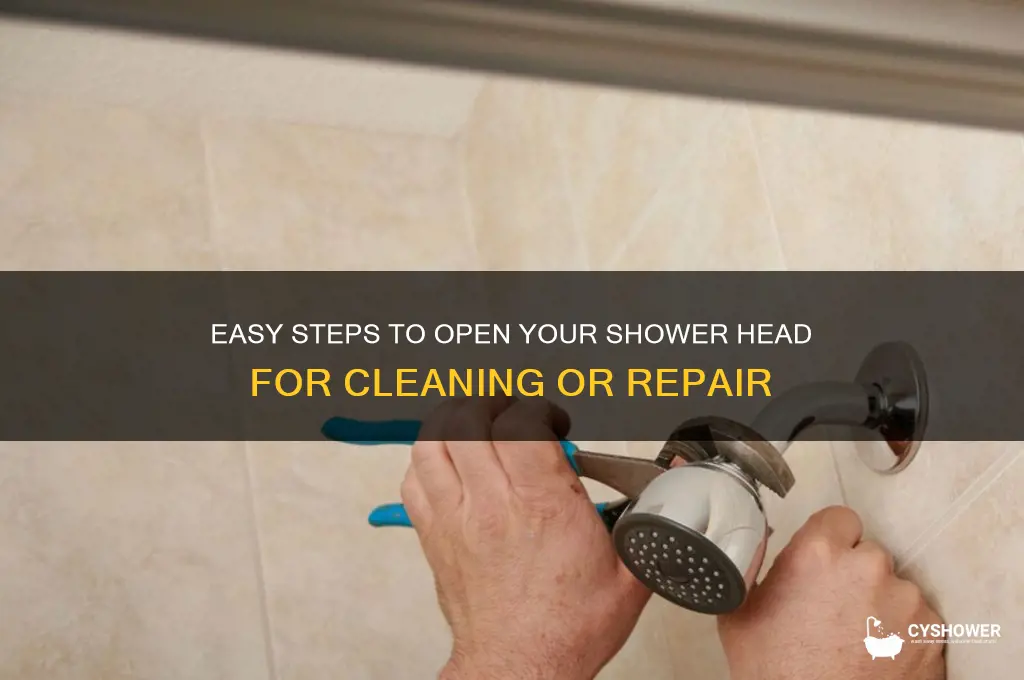 how do you open a shower head