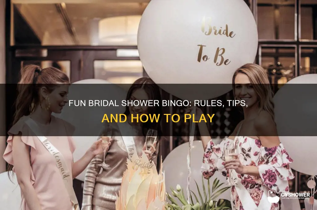 how do you play bridal shower bingo