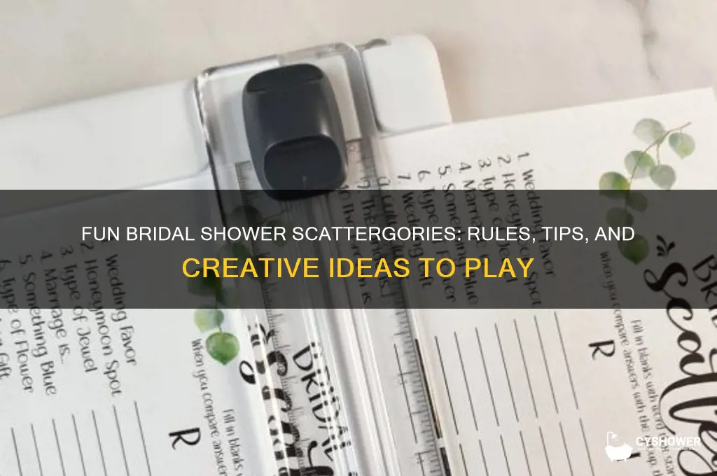 how do you play bridal shower scattergories