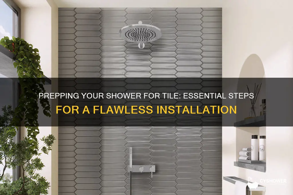 how do you prep a shower for tile