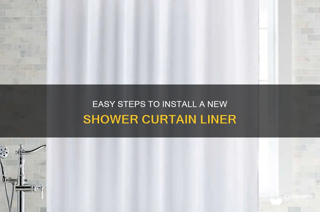 how do you put up a new shower curtain liner