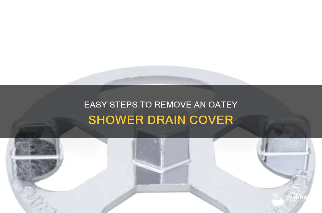 how do you remove an oatey shower drain cover