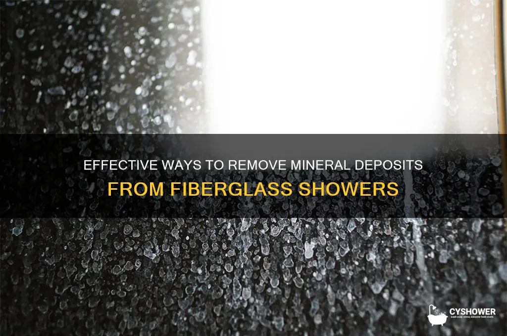 how do you remove mineral deposits from a fiberglass shower