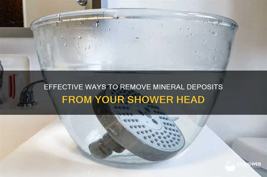 how do you remove mineral deposits from a shower head