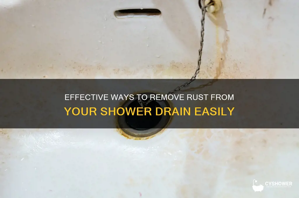 how do you remove rust fro shower drain