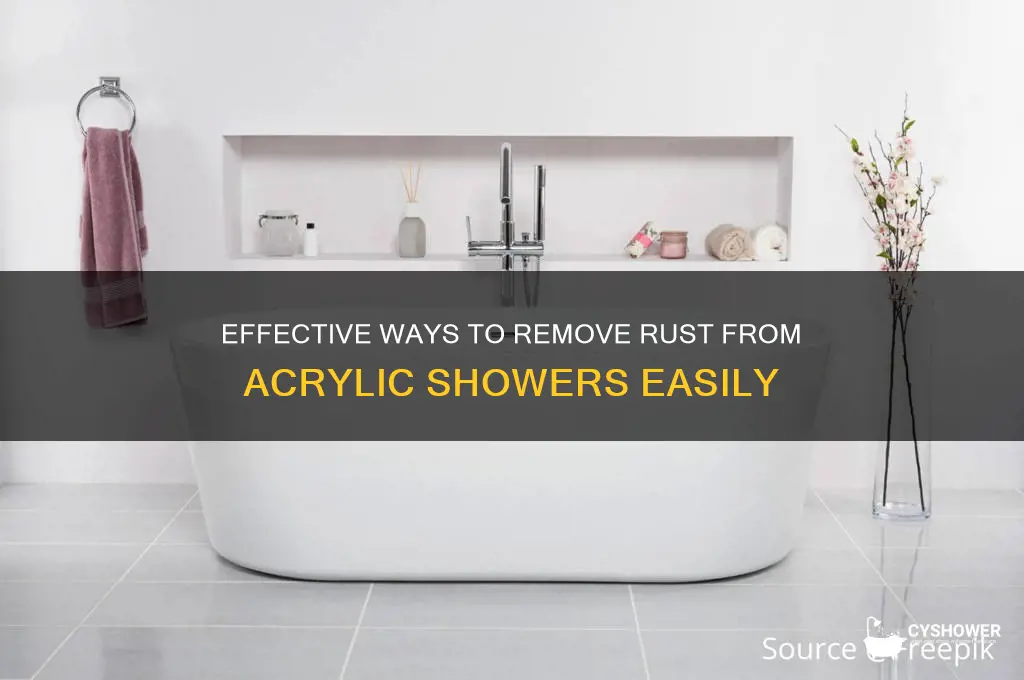 how do you remove rust from acrylic shower