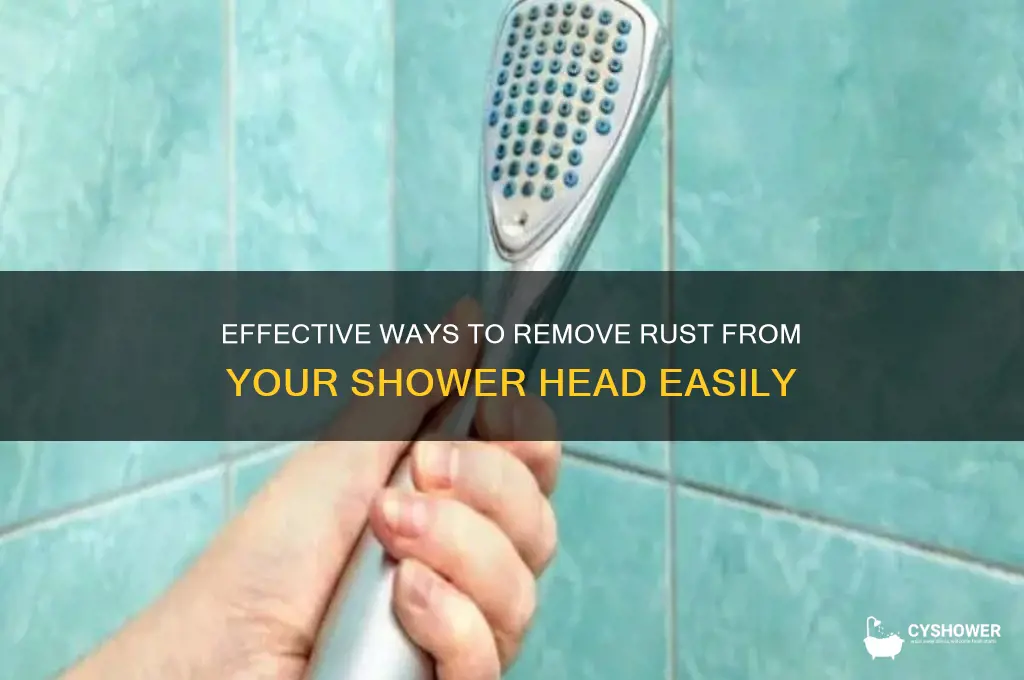 how do you remove rust from shower head