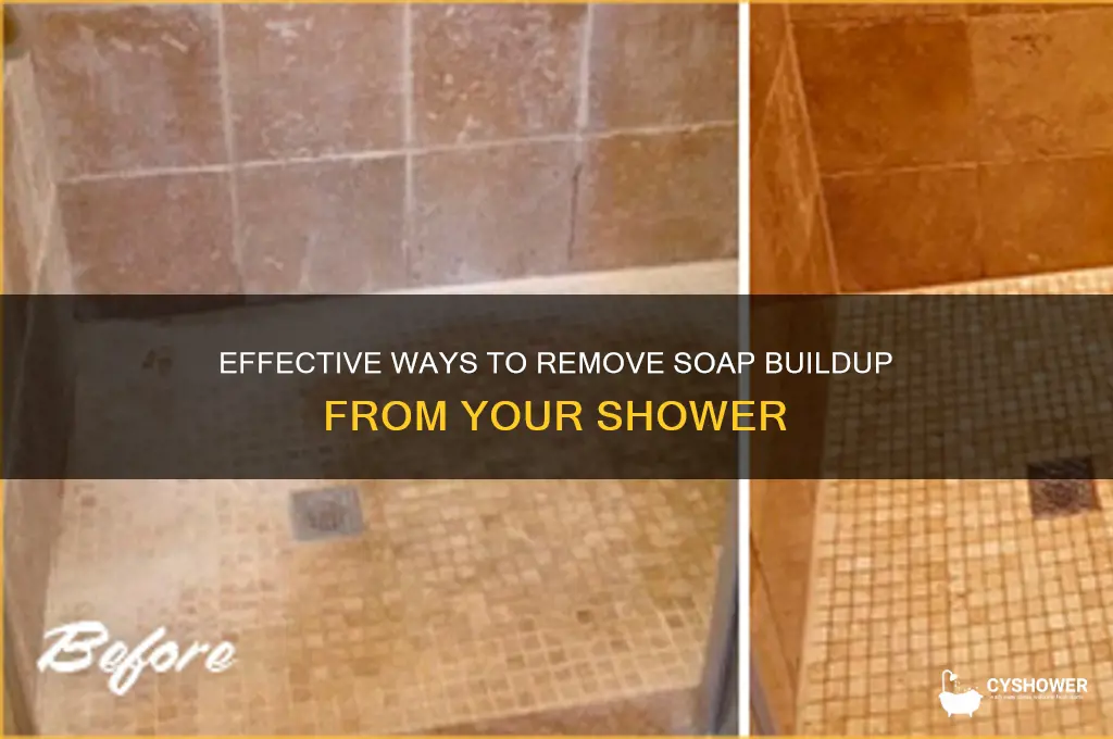 how do you remove soap buildup on shower