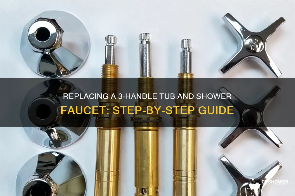 how do you replace a 3-handle tub and shower faucet