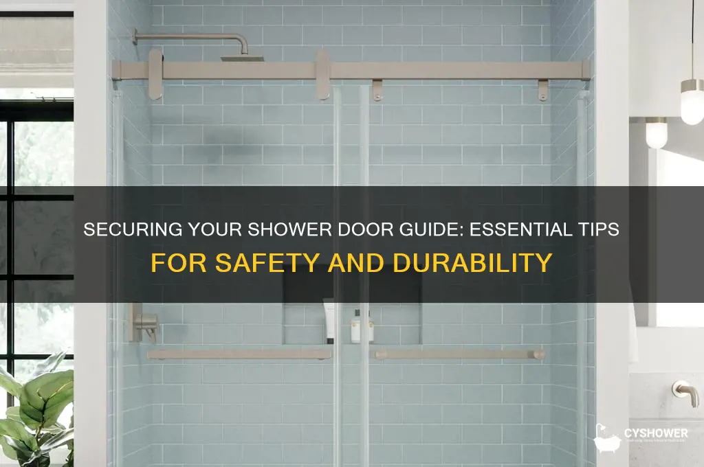 how do you secure a shower door guide