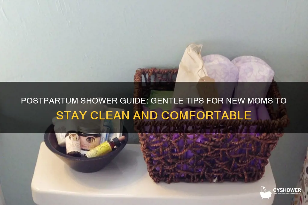 how do you take a shower after delivery