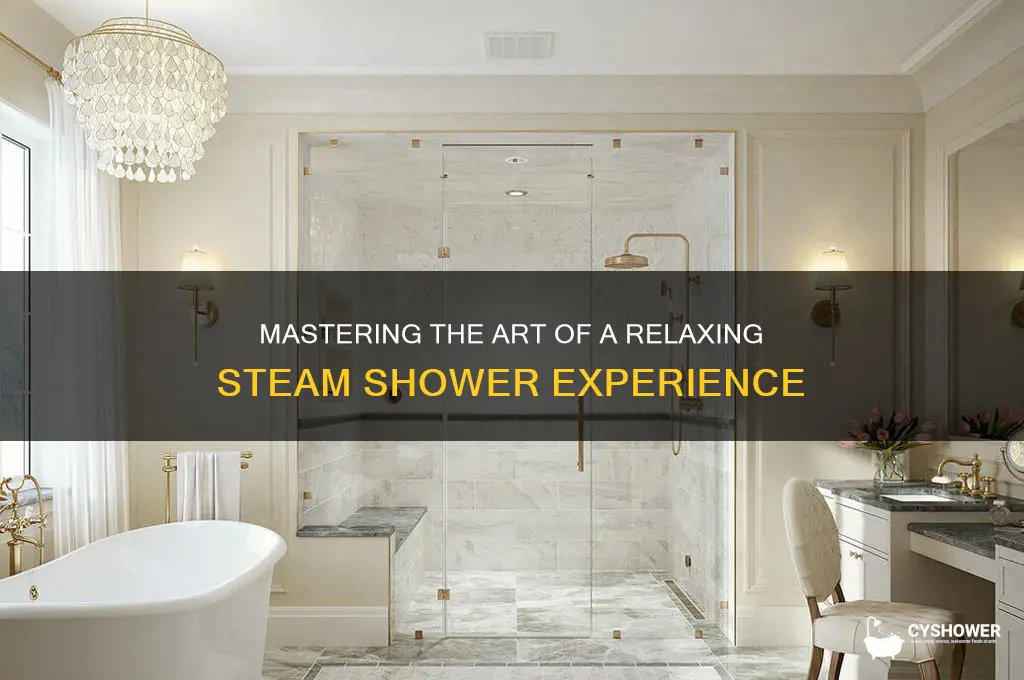 how do you take a steam shower