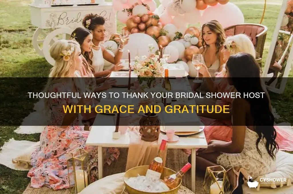 how do you thank a bridal shower host