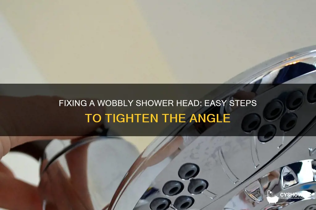 how do you tighten a loose shower head angle