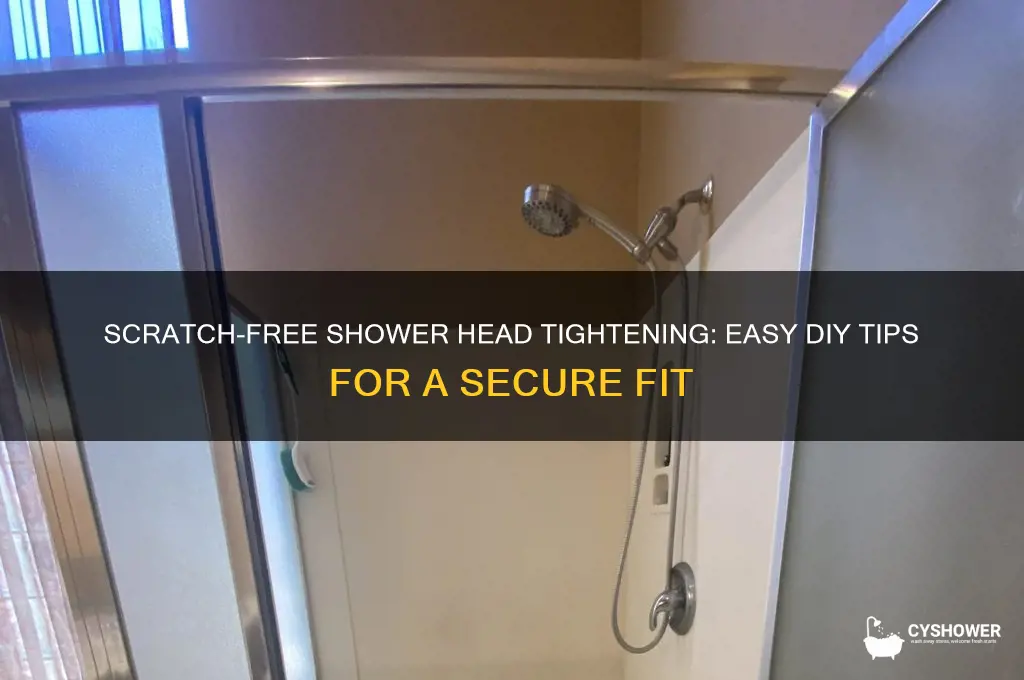 how do you tighten up shower head without scratching
