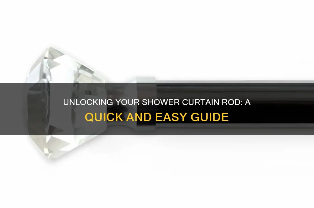 how do you unlock a shower curtain rod