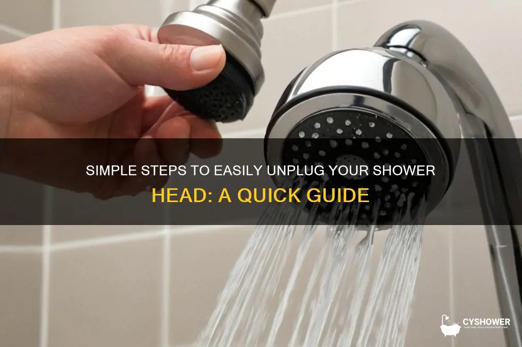 how do you unplug shower head