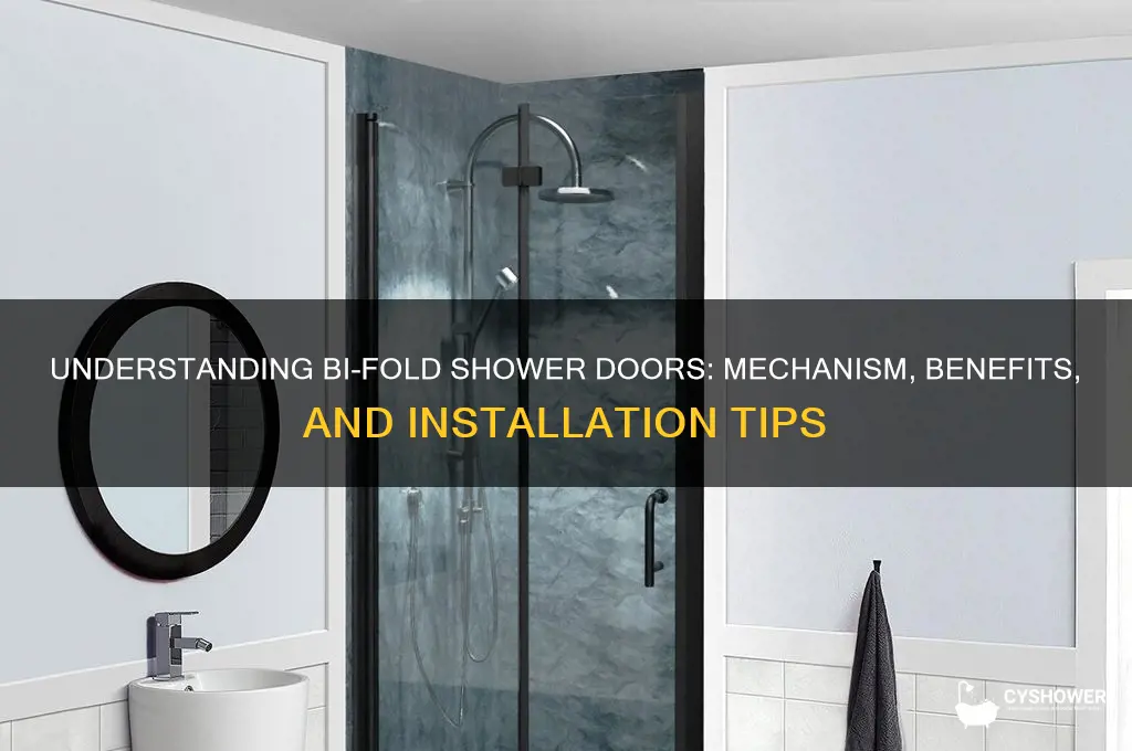 how does a bi fold shower door work