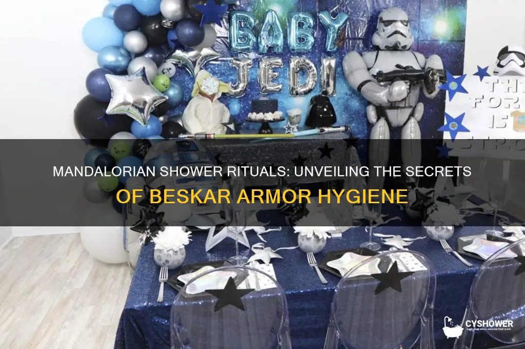 how does a mandalirian take a shower