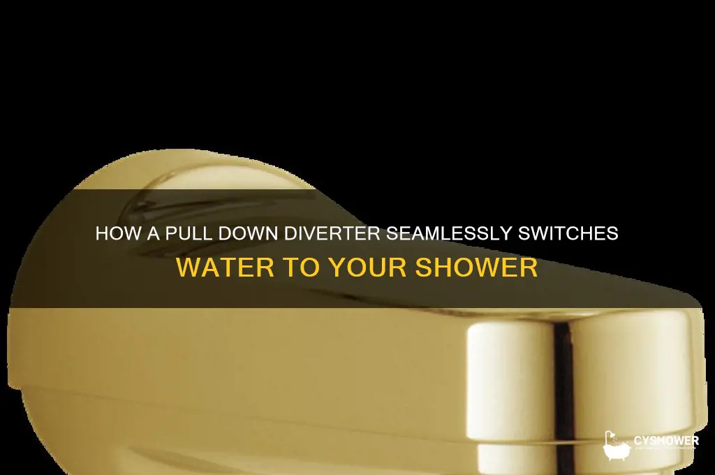 how does a pull down diverter get to the shower