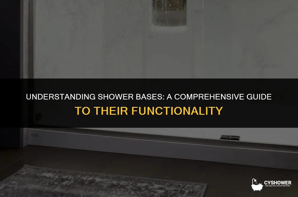 how does a shower base work