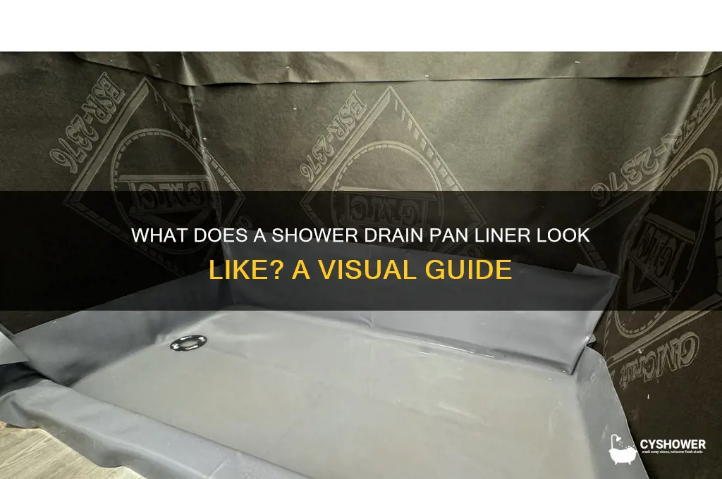 how does a shower drain pan liner look