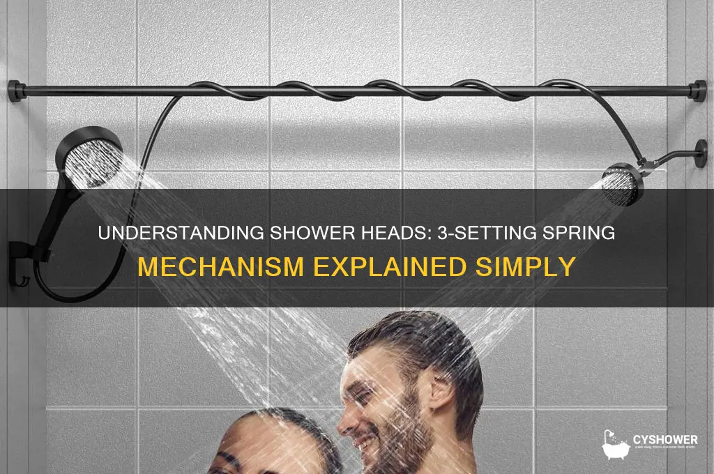 how does a shower head work with 3 settings springs
