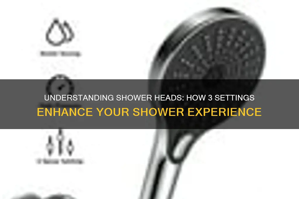 how does a shower head work with 3 settings