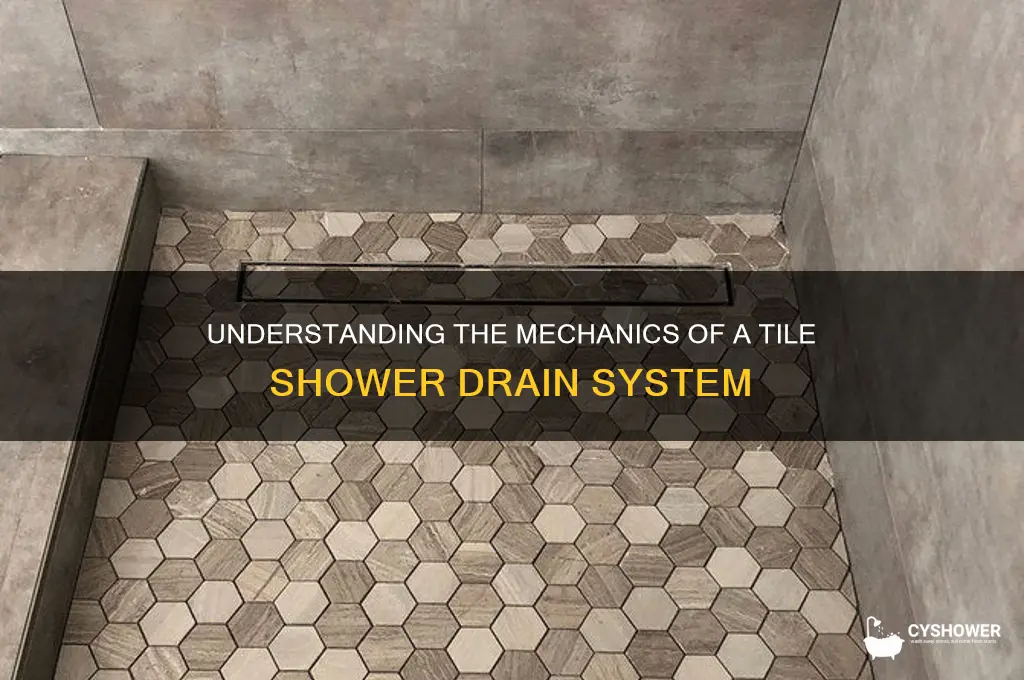 how does a tile shower drain work