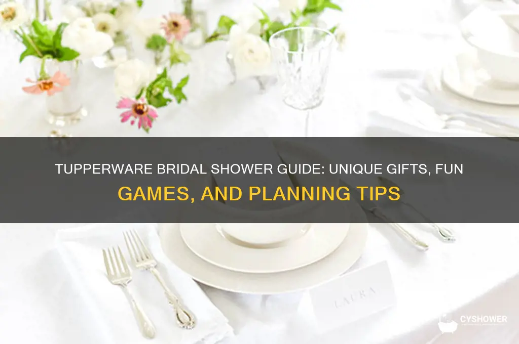 how does a tupperware bridal shower work
