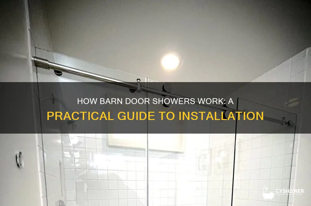 how does barn door shower work