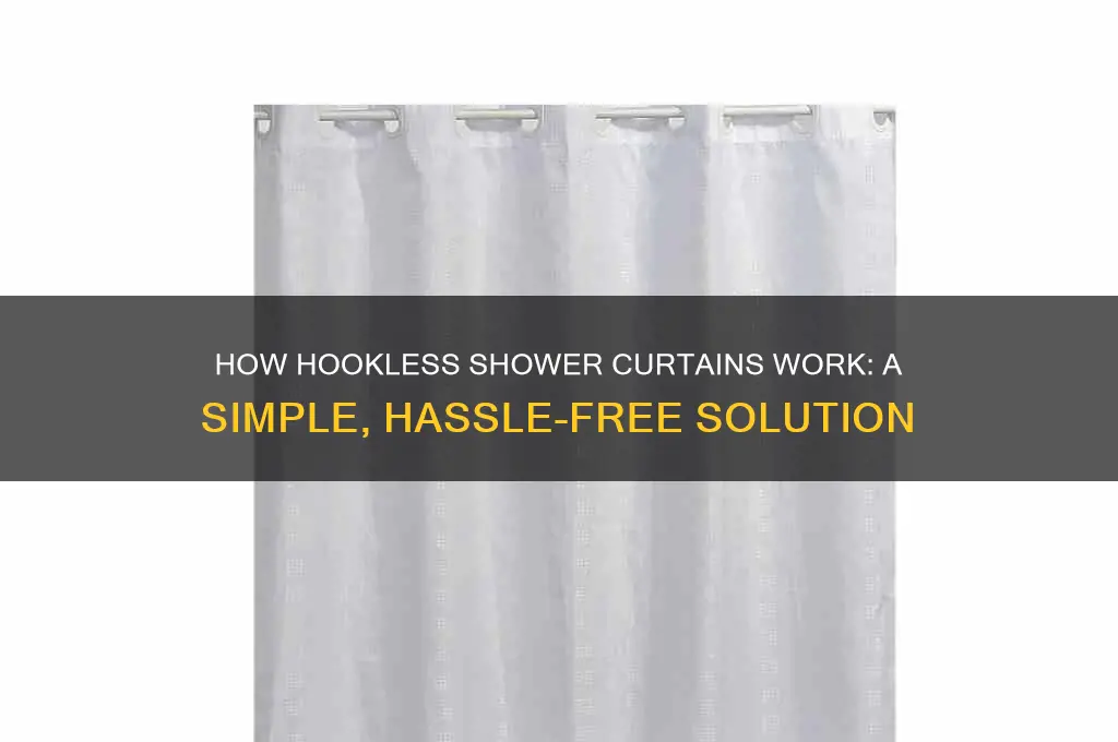 how does hookless shower curtain work