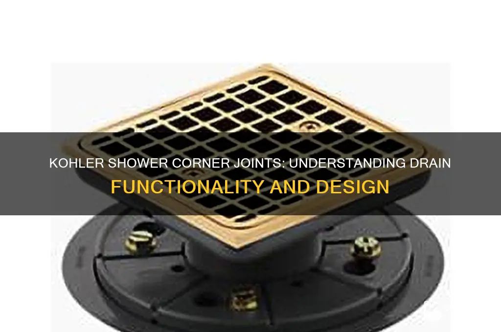 how does kohler shower corner joints work drain