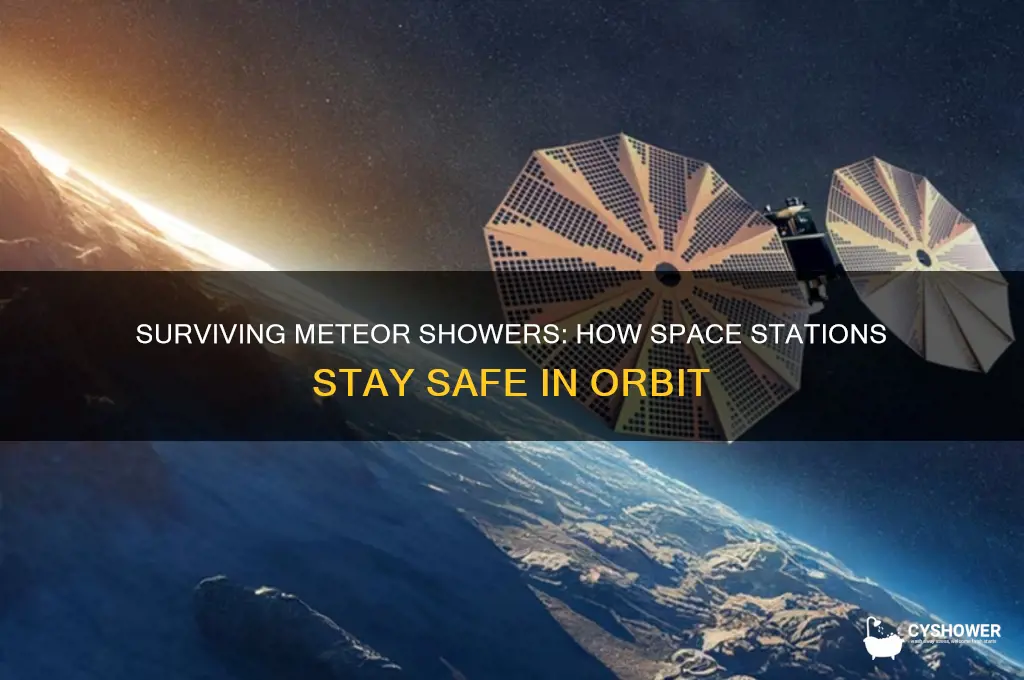 how does space station survive meteor shower