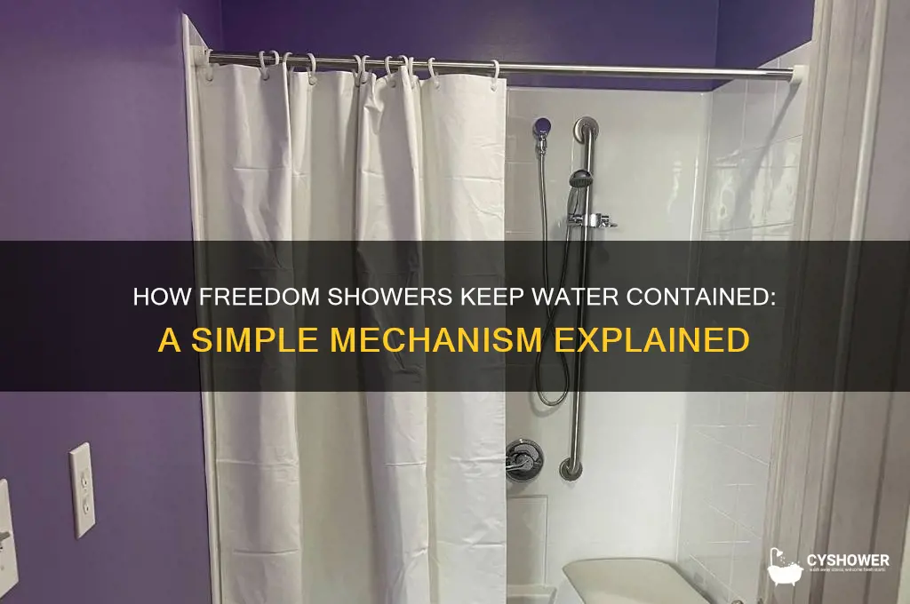 how does water stay inside the freedom shower