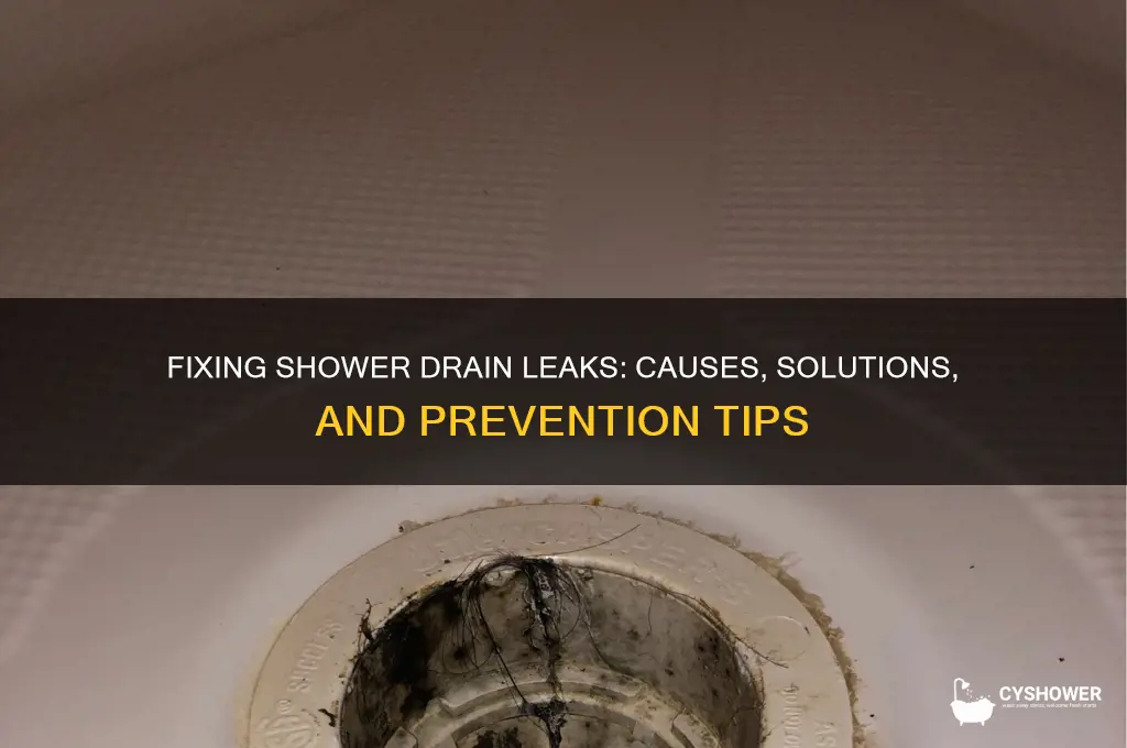 how drain under shower leaks