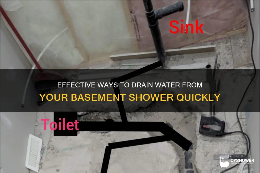 how drain water from basement shower