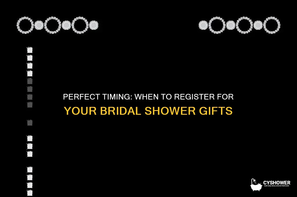 how early before your bridal shower should you register