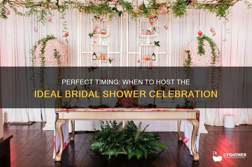 how early can you throw a bridal shower