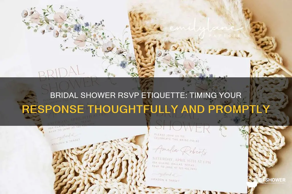 how early should you rsvp for bridal shower